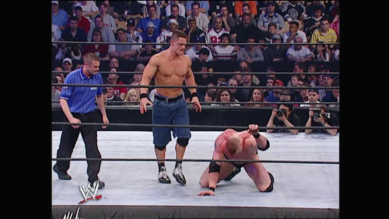 A frame from WWE Backlash (2003) at 1:33:02.