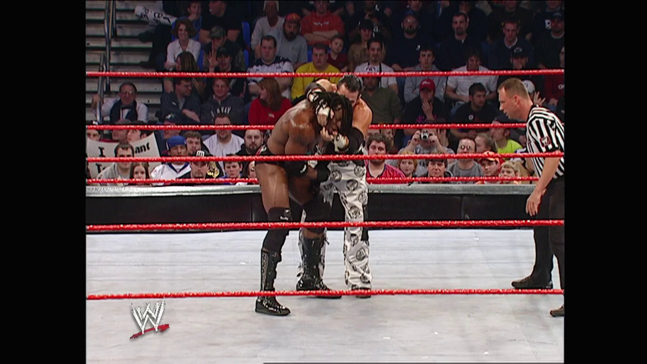 A frame from WWE Raw (February 2, 2004) at 53:50.
