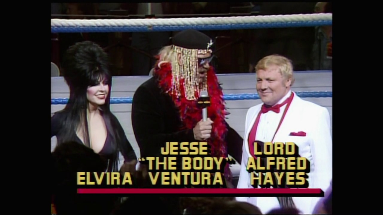 A frame from WrestleMania 2 (1986) at 1:55:37.
