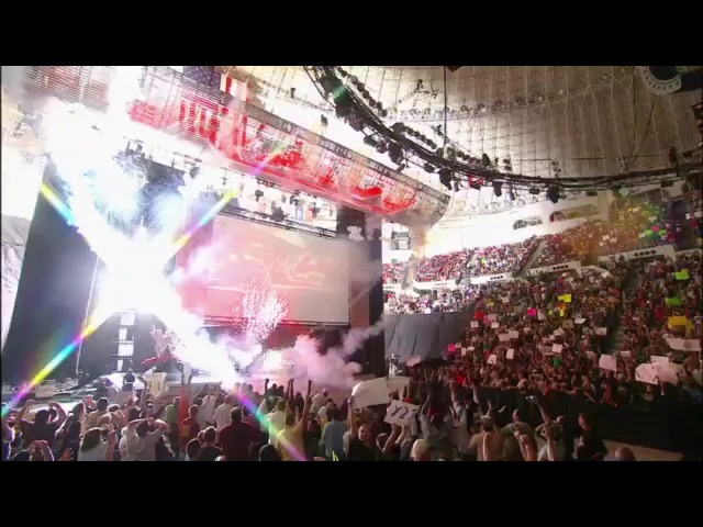 A frame from WWE Raw (March 17, 2008) at 0:59.