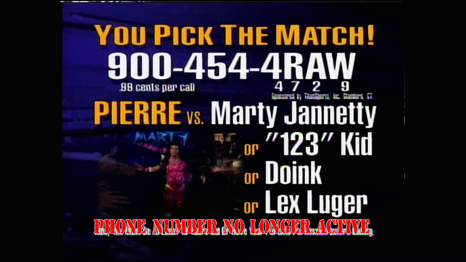A frame from WWE Raw (November 8, 1993) at 16:37.