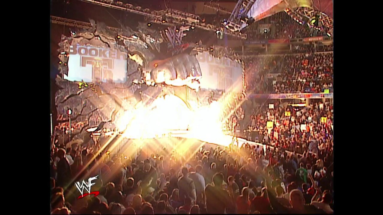 A frame from WWE Raw (March 14, 2002) at 49:19.